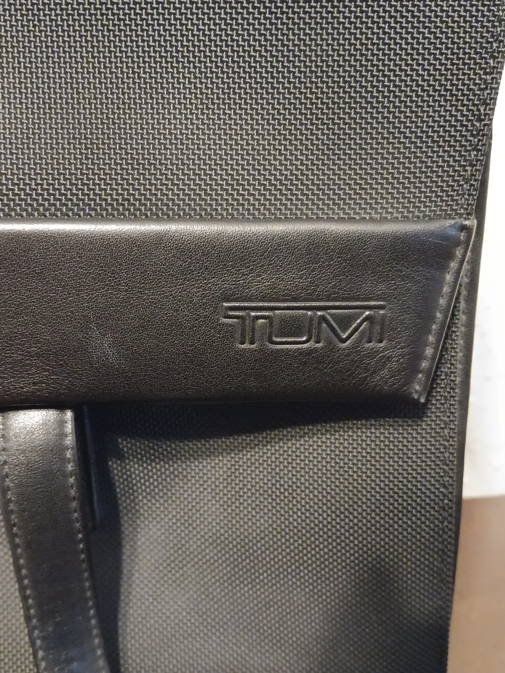 Tumi Alpha Ballistic Nylon and Leather Brief Travel Tote Bag